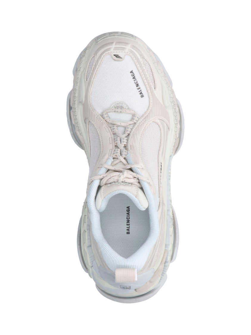 Balenciaga White Layered Chunky Sole Panel Sneakers