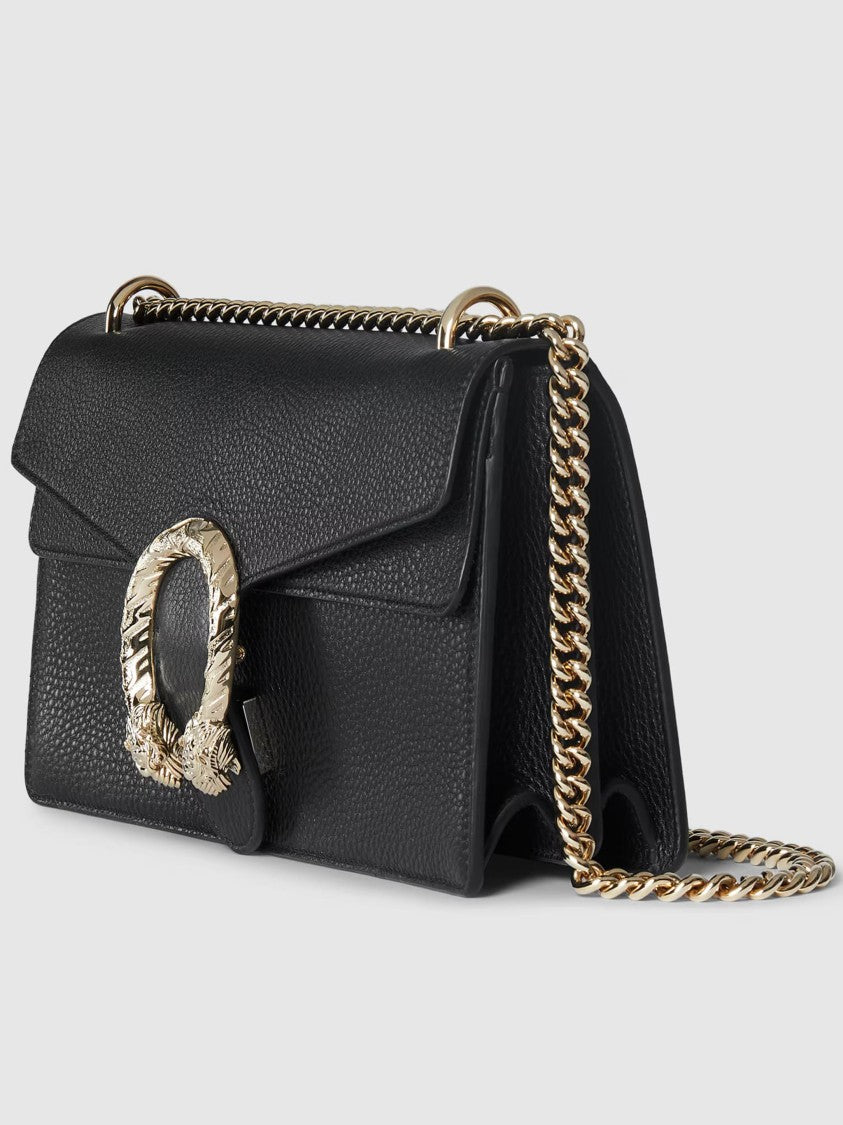 Gucci Black Dionysus Medium Leather Shoulder Bag
