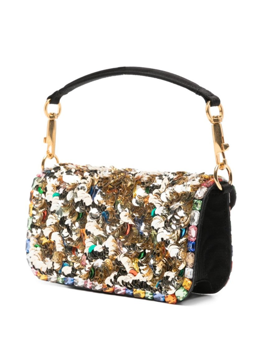 Valentino Garavani Rectangular Handbag Embellished With Multicolored Sequins