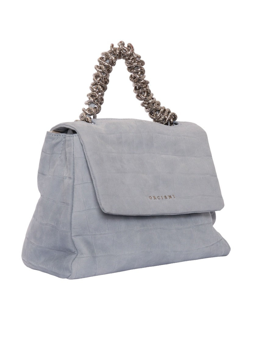 Claudio Orciani Textured Crocodile Embossed Handbag
