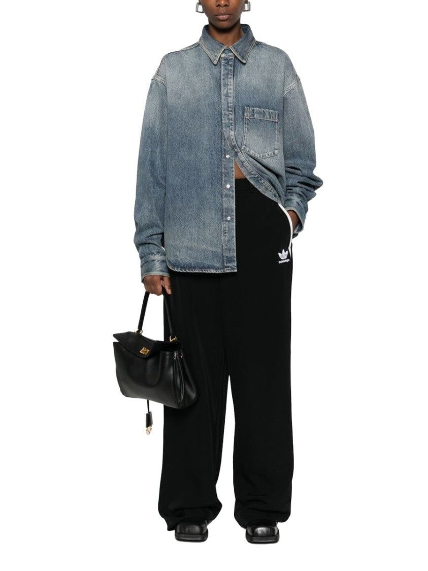 Balenciaga Relaxed Fit Denim-Style Shirt With Classic Collar
