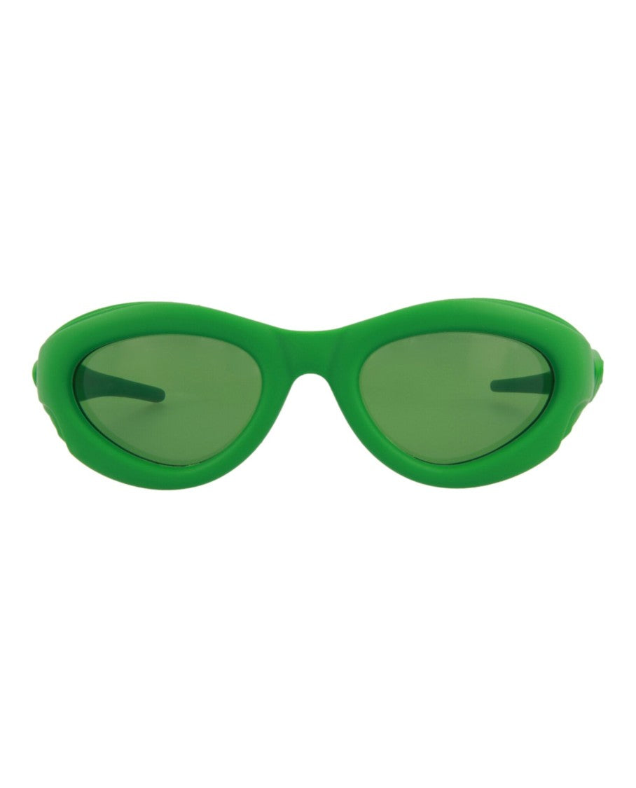 Bottega Veneta Round-Frame Injection Sunglasses With Saddle Nose Bridge