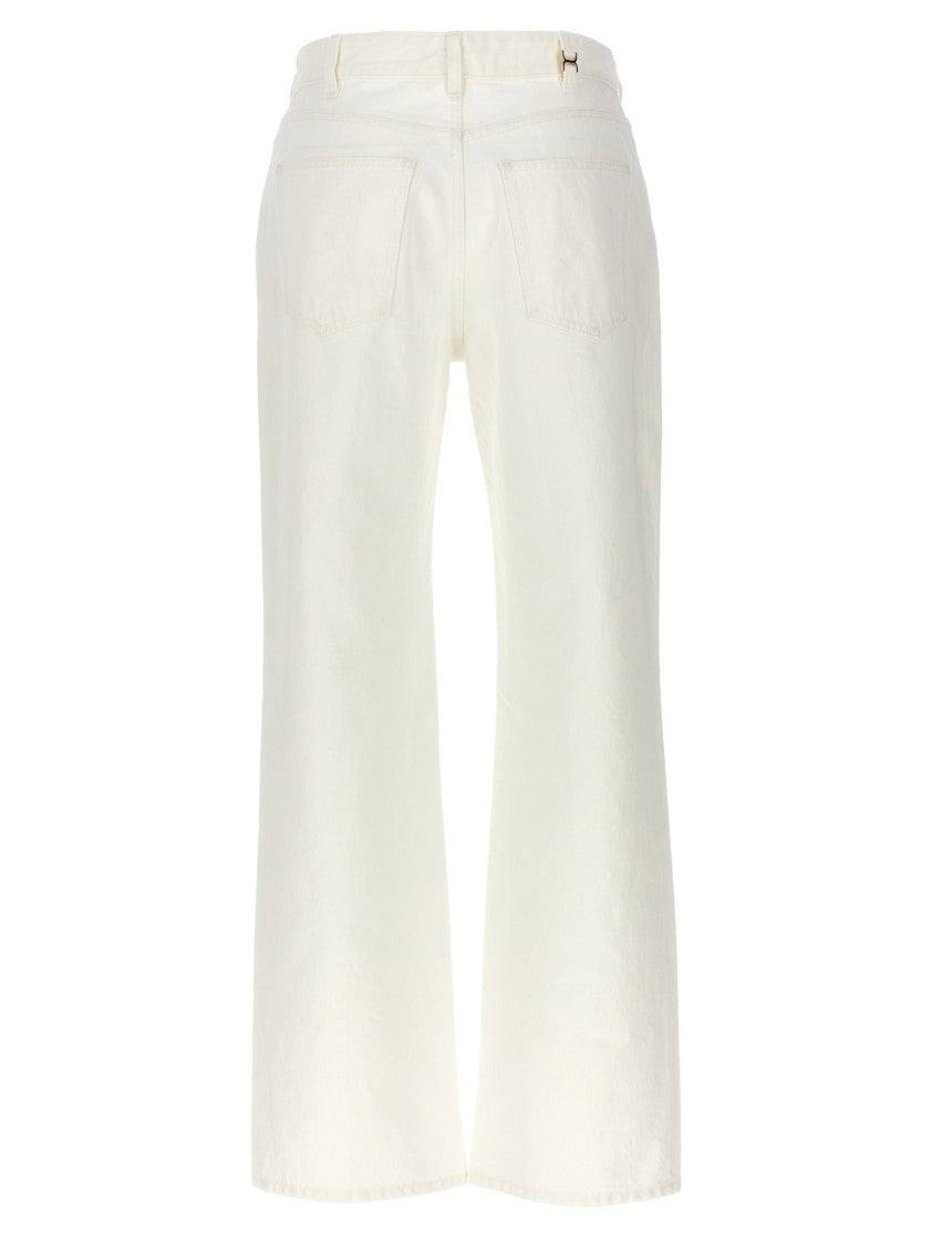 Chloé High-Waisted Flare Leg Jeans With Minimalist Detailing