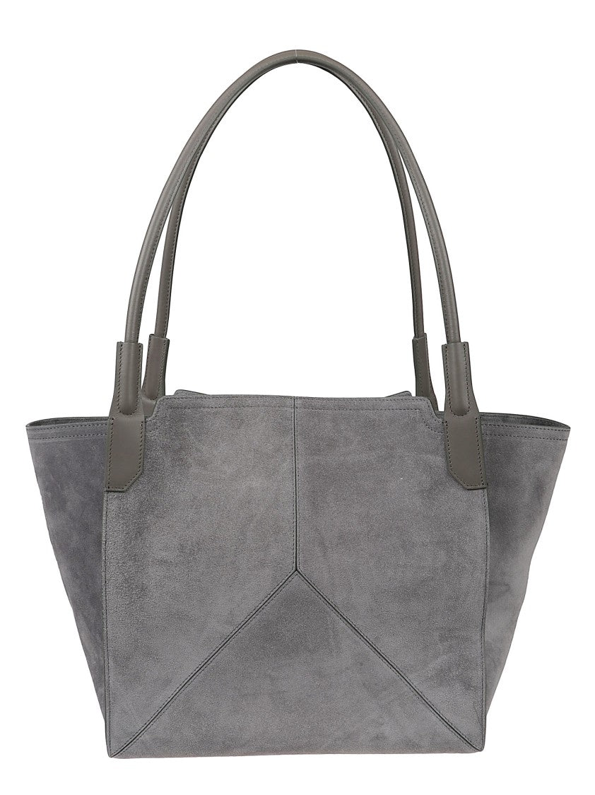 Victoria Beckham Small Victoria Grey Leather Tote Bag