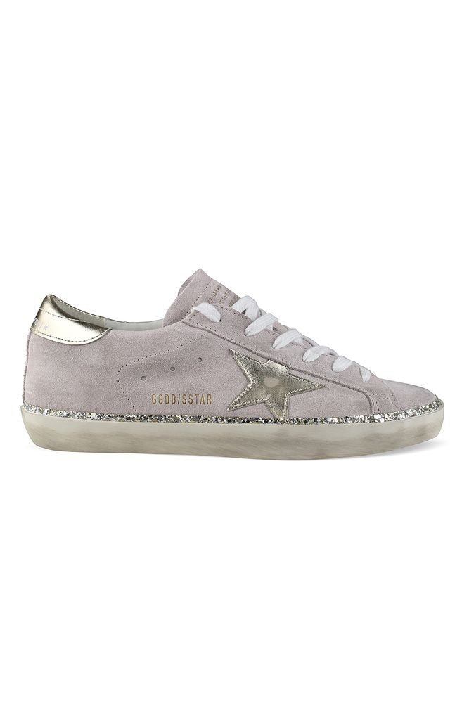 Golden Goose Pink/Mauve Suede Superstar Sneakers