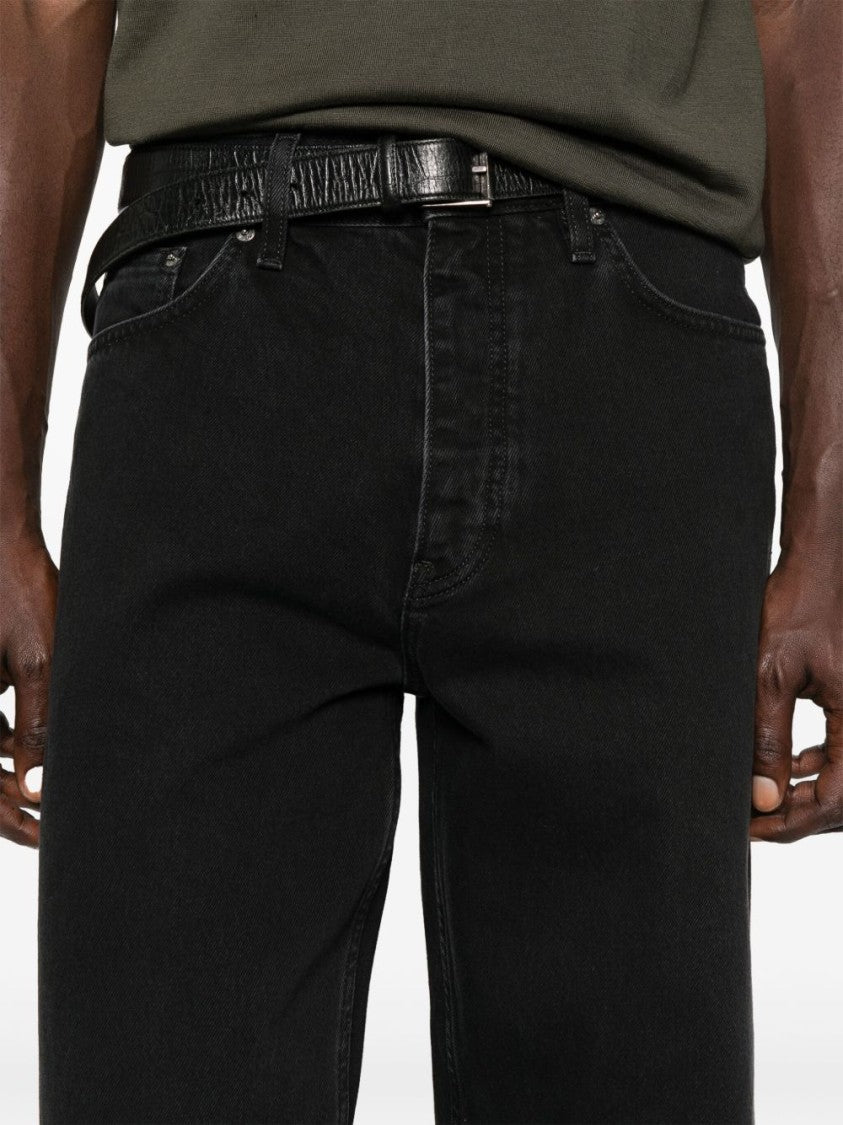 Sunflower Wide Leg Black Jeans With Classic Five-Pocket Design