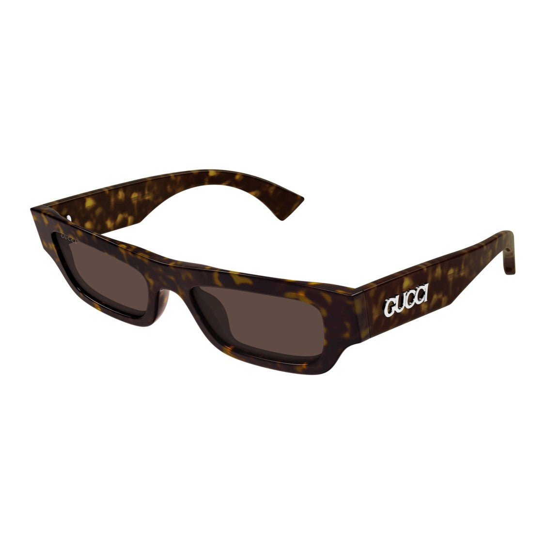 Gucci Gg1839s Rectangular Tortoiseshell Acetate Sunglasses
