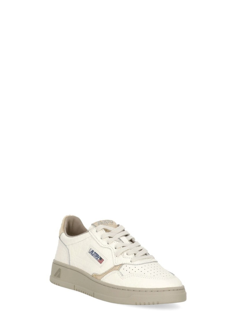 Autry Smooth Leather Sneakers With Pony Detail And Embroidered Logo