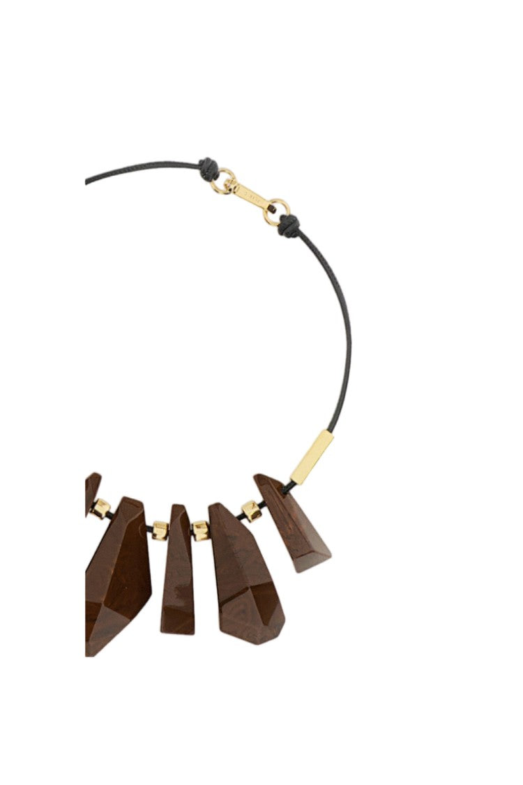 Plan C Gold Irregular Pendant Choker Necklace