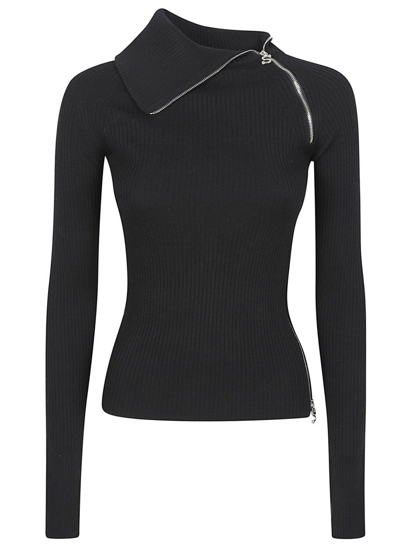 Max Mara Fitted Ribbed Knit Sweater