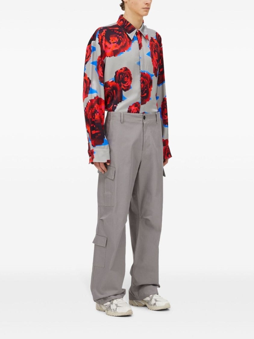 Msgm Grey Cargo Trousers