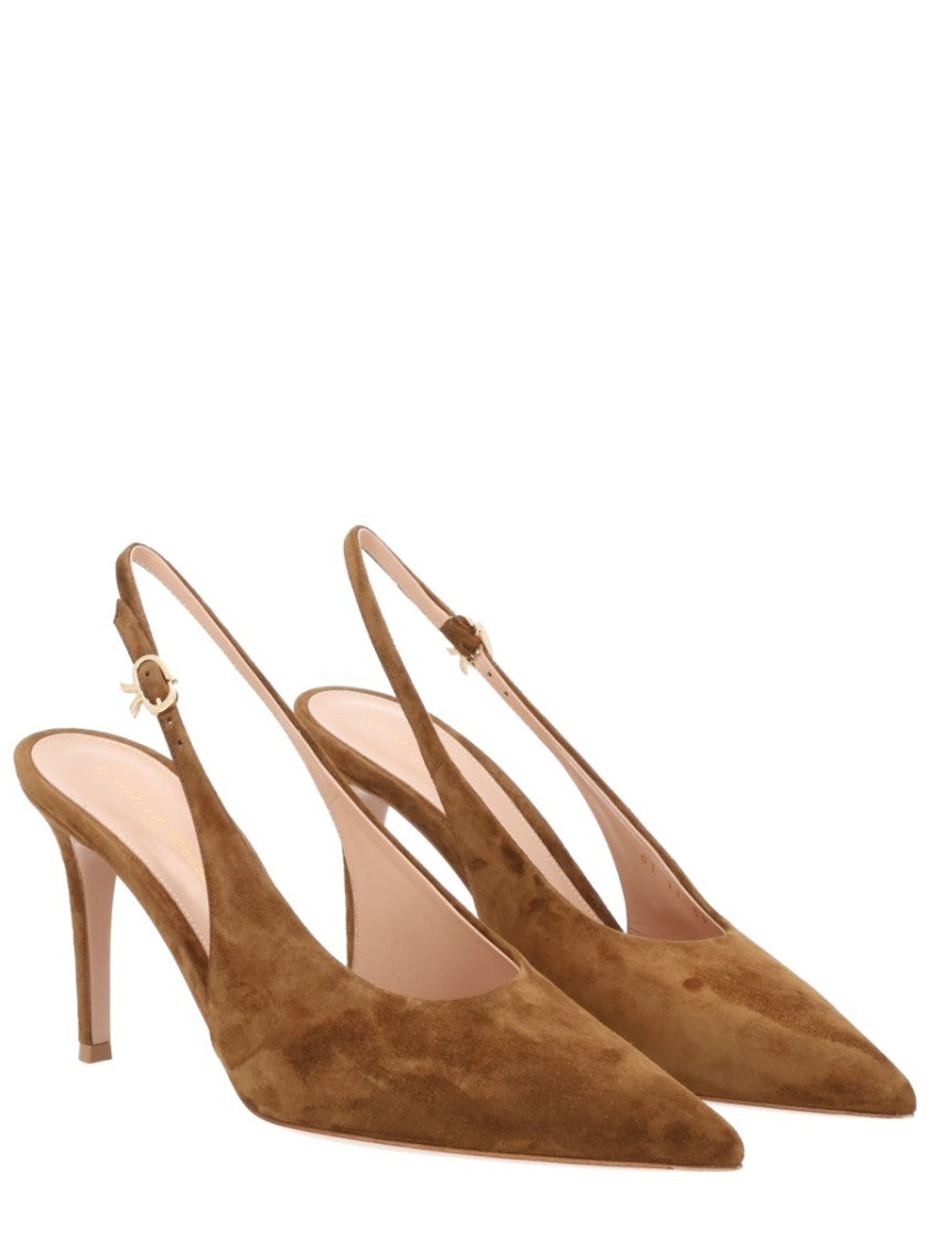 Gianvito Rossi Robbie Pointed Slingback Pumps