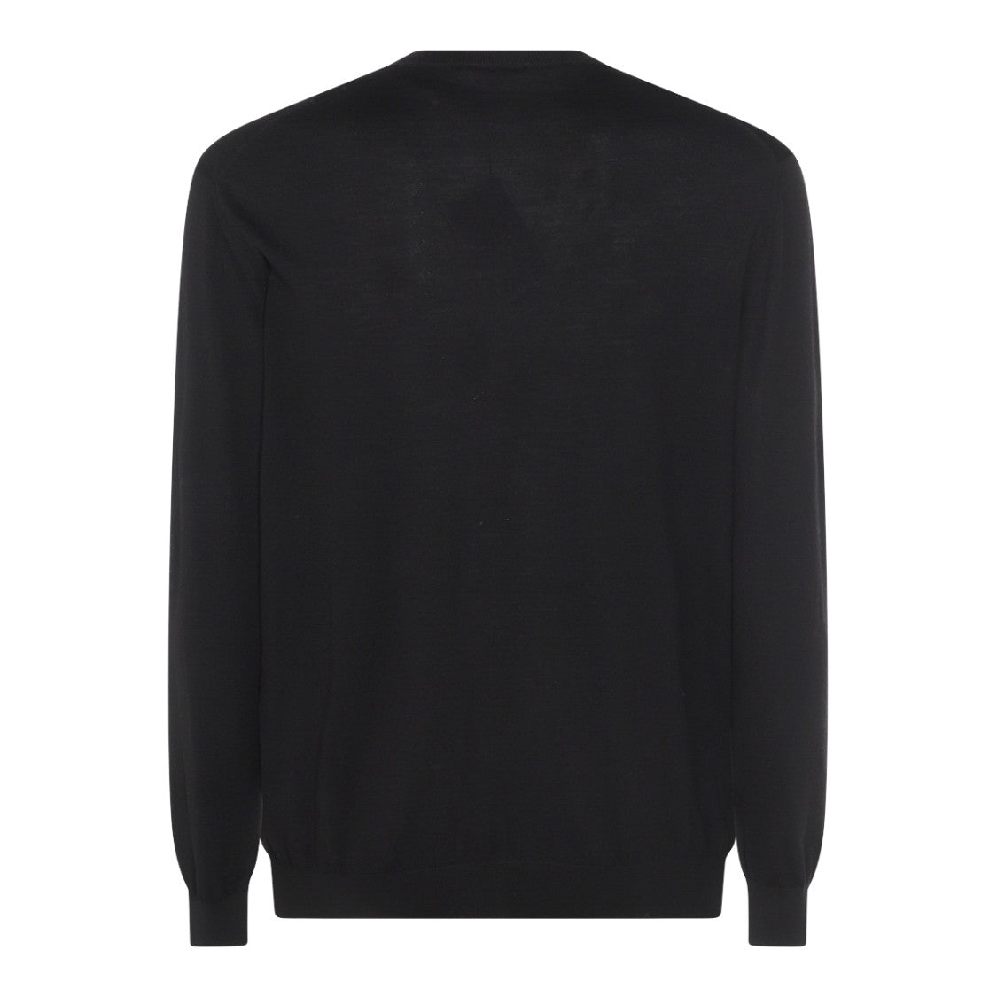 Malo Black Wool Crewneck Sweater