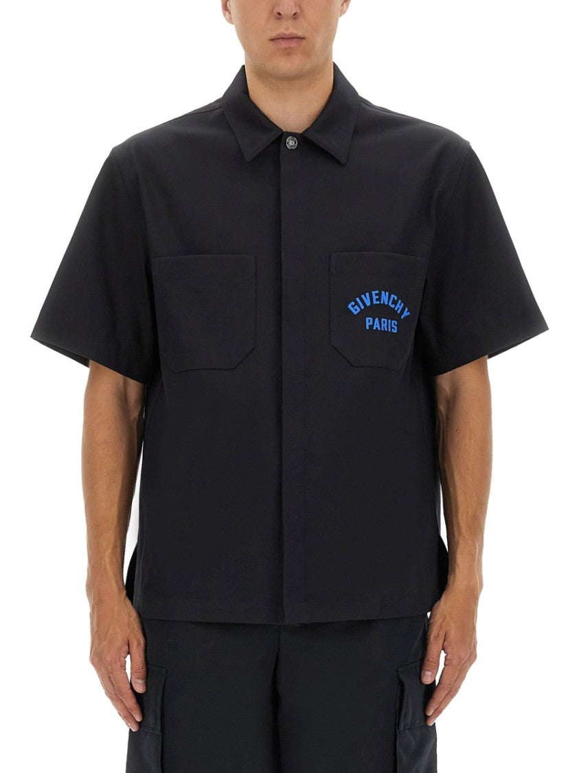 Givenchy Short-Sleeved Relaxed Fit Cotton Shirt
