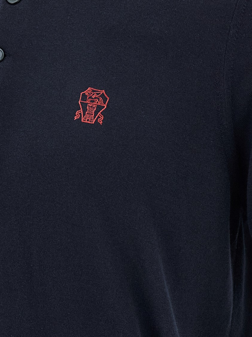 Brunello Cucinelli Logo Embroidery Polo Shirt