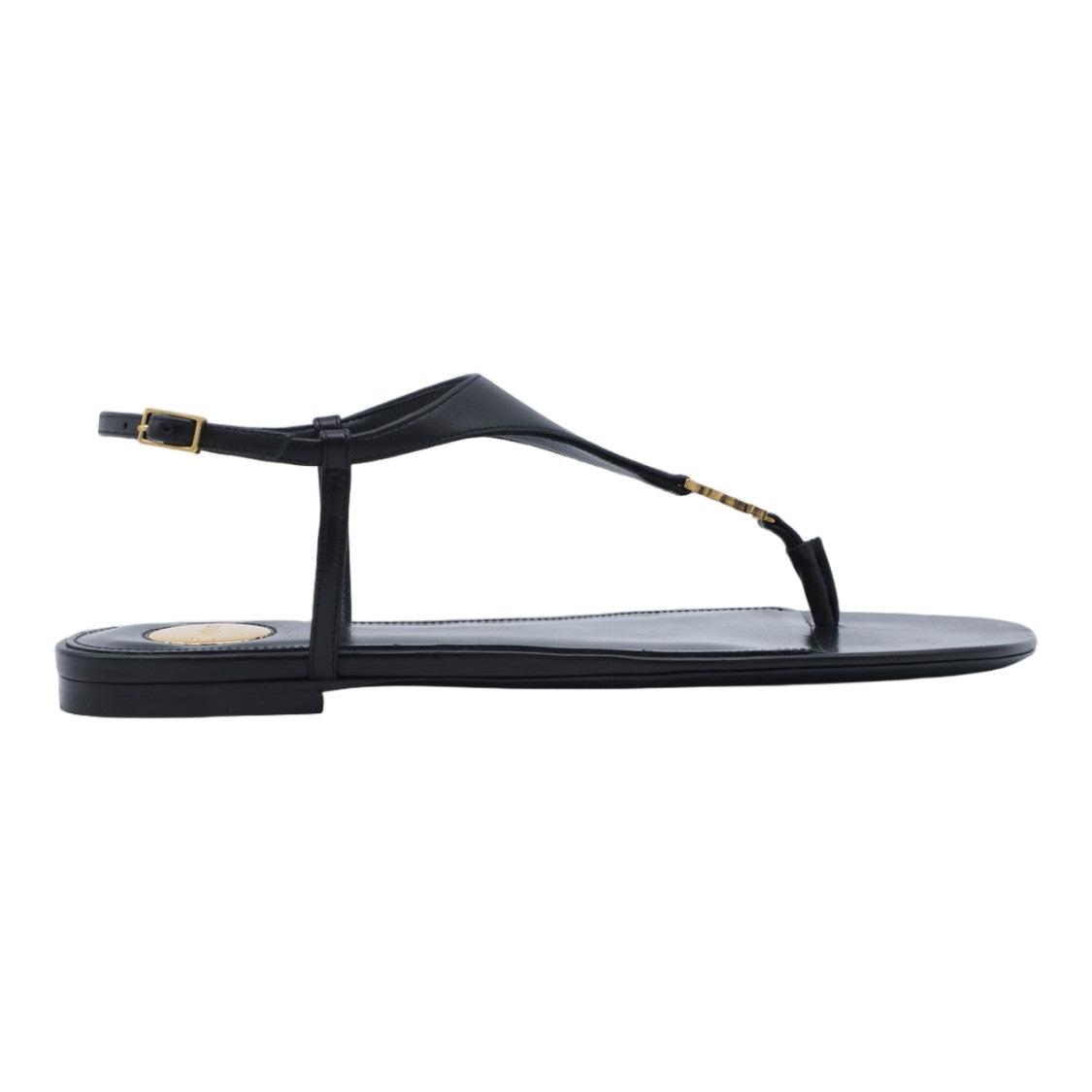 Saint Laurent Minimalist Black Leather Sandals