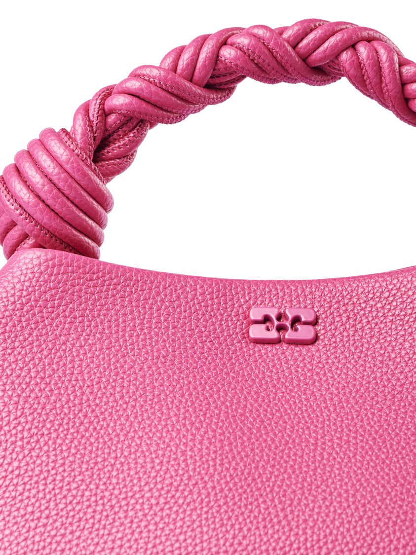 Ganni Small Structured Handbag With Twisted Handle
