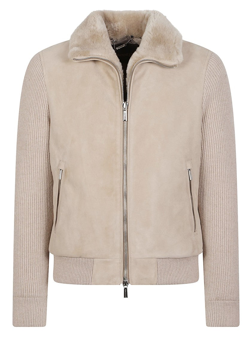 Moorer Campiglio-Urm Plush-Collared Wool-Cashmere Bomber Jacket