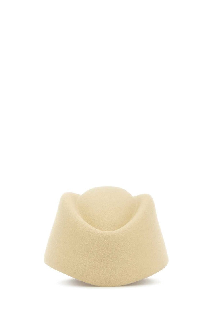 Valentino Garavani Cream Wool Vlogo Signature Hat