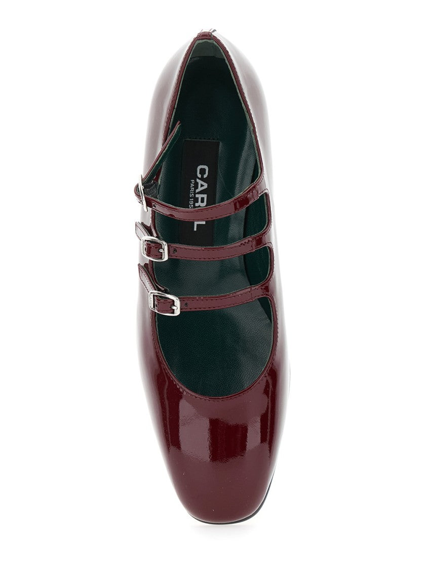 Carel Paris Burgundy Glossy Finish Shoes