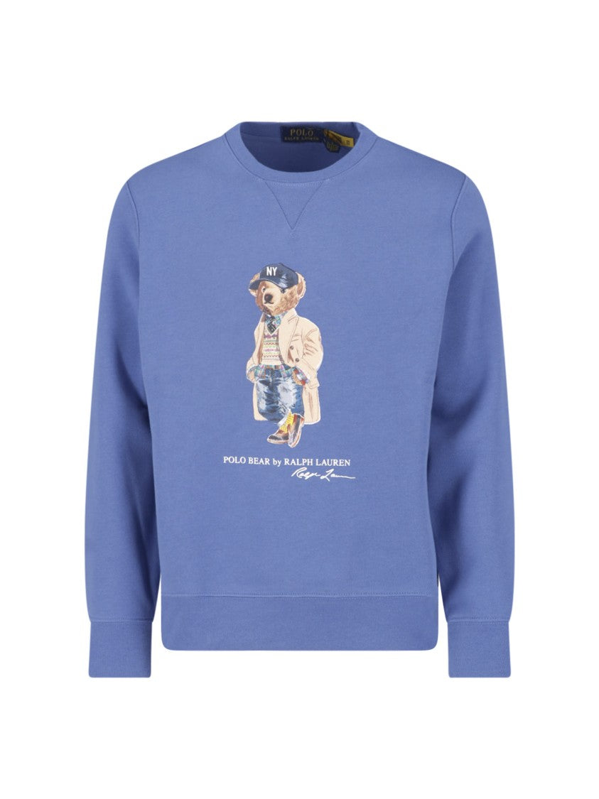Polo Ralph Lauren Blue Polo Bear Cotton Sweatshirt