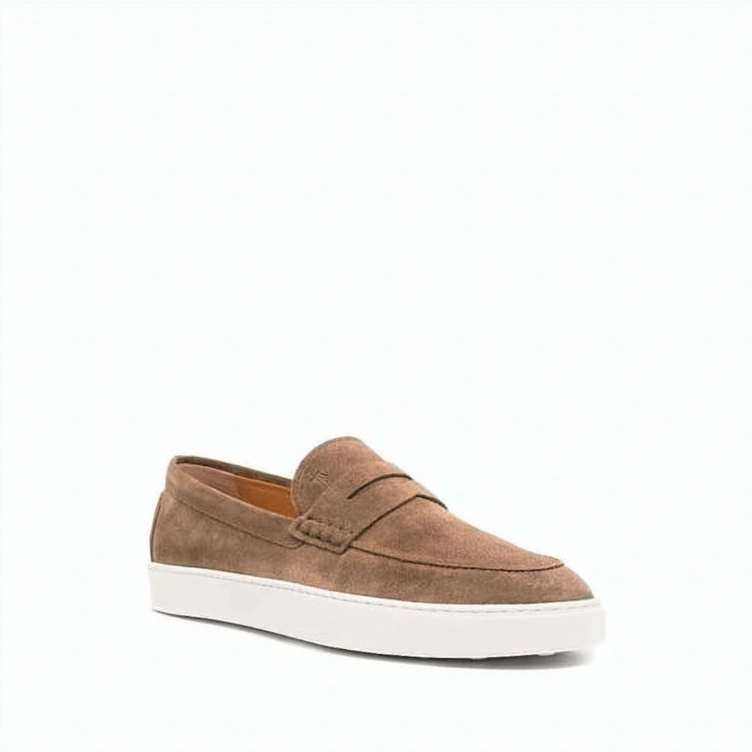 Tod's Soft Suede Calf Leather Loafers With Classic Penny Strap