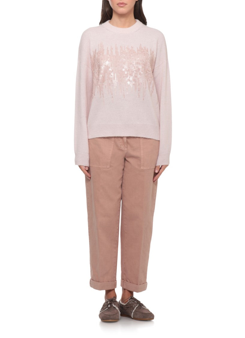 Peserico Tone-On-Tone Sequin Adorned Peserico Sweater
