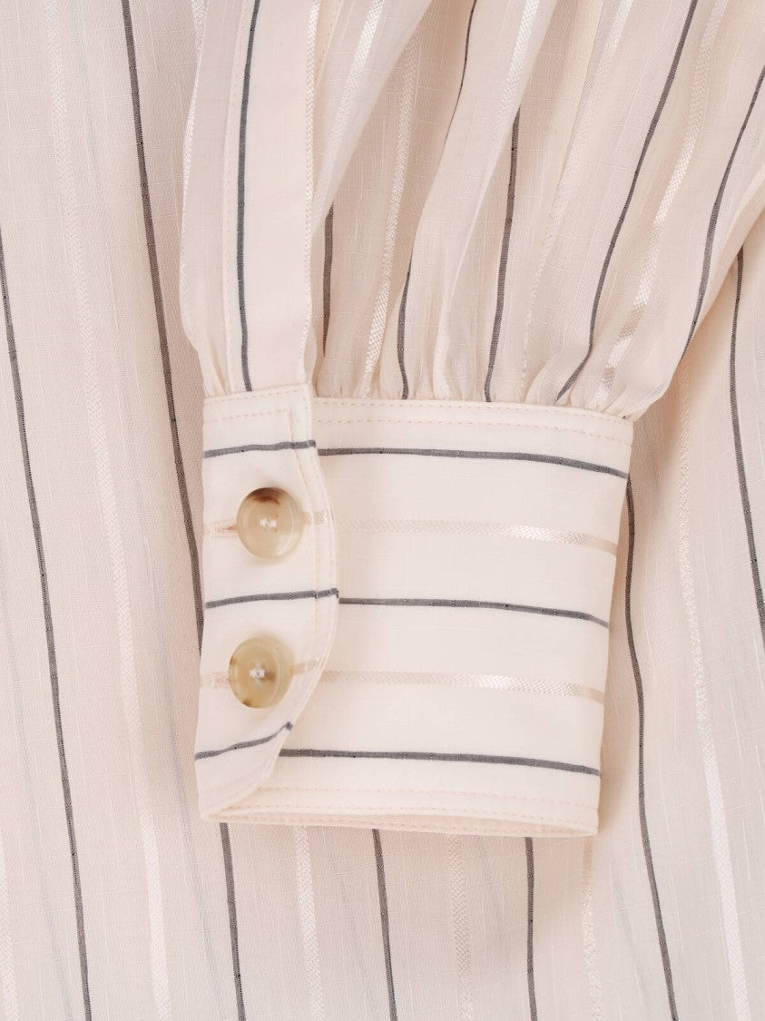 Chloé Striped Cotton-Silk Blend Shirt
