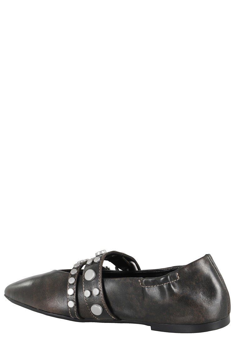 Ash Rider Pointed-Toe Ballerina Flats