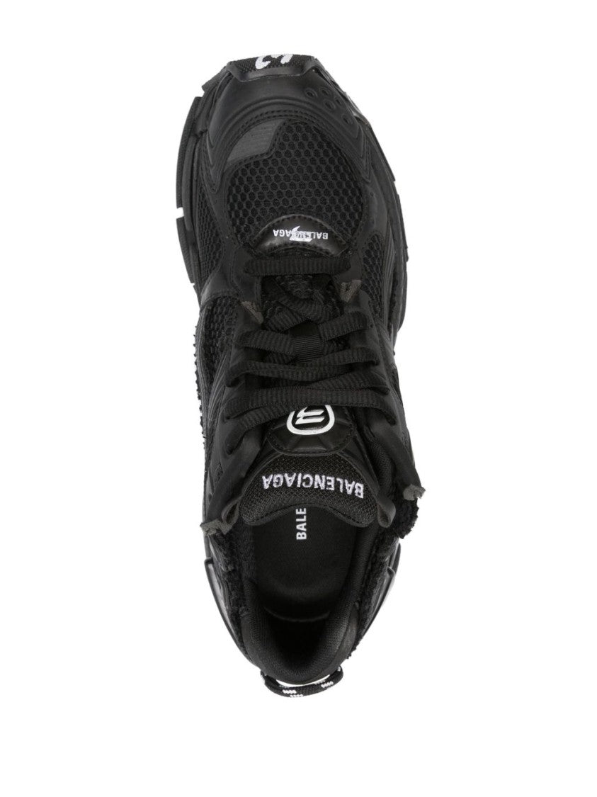 Balenciaga Black Leather-Free Runner Sneakers