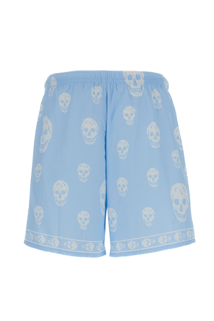 Alexander Mcqueen Signature Iconic Skull Swim Shorts With Elasticated Waistband