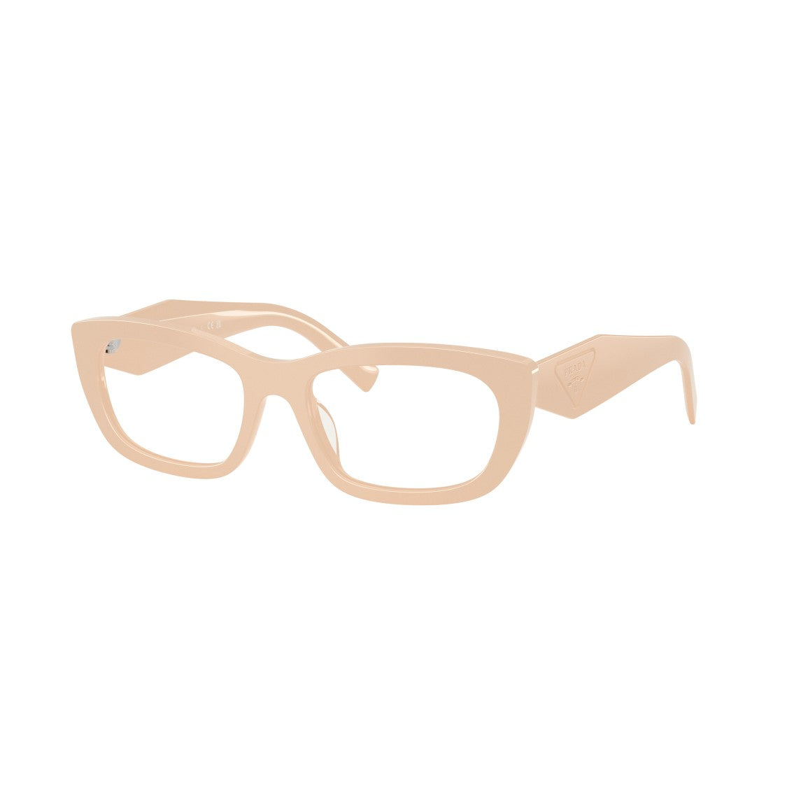 Prada 0Pr D09v Rectangular Beige Acetate Sunglasses