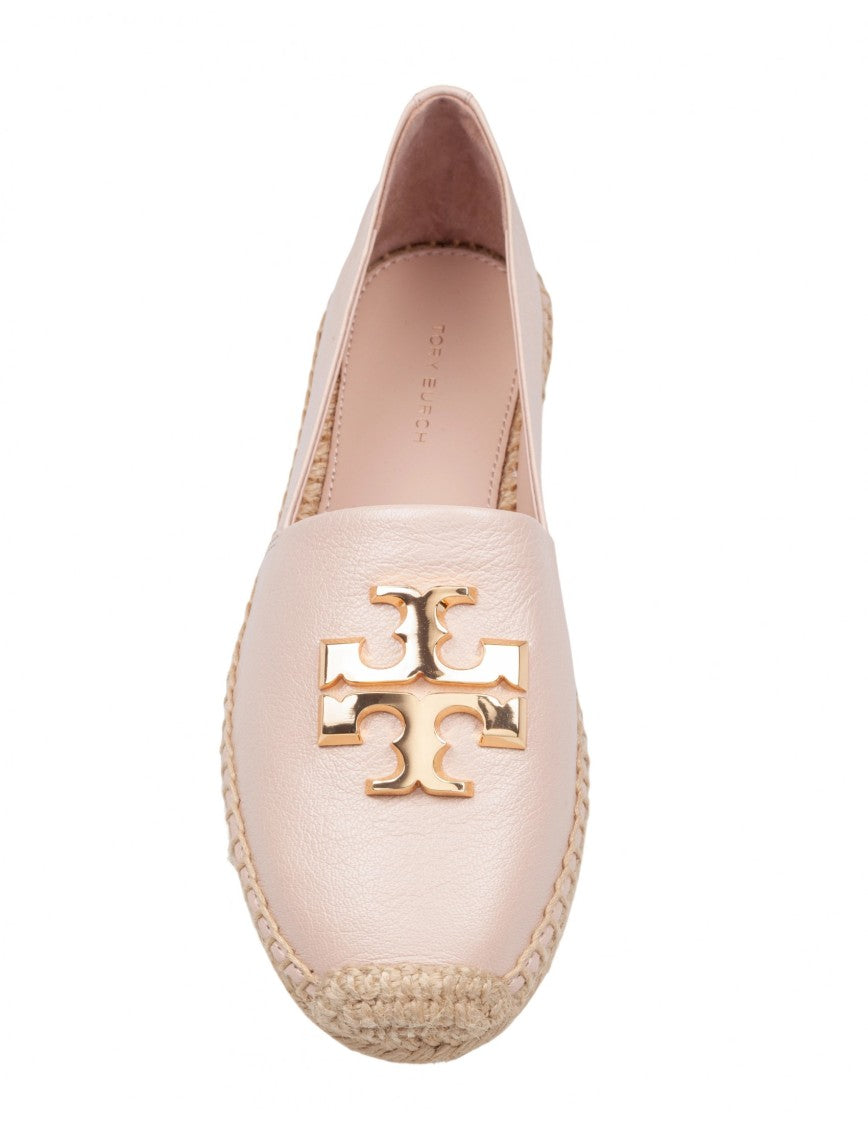 Tory Burch Eleanor Espadrille In Leather Color Rose