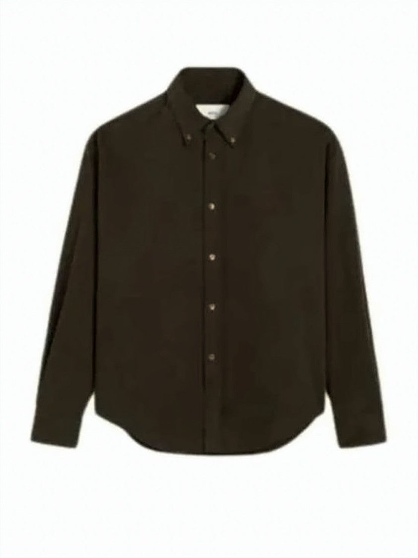 Ami Paris Long-Sleeve Button-Down Shirt With Relaxed Fit