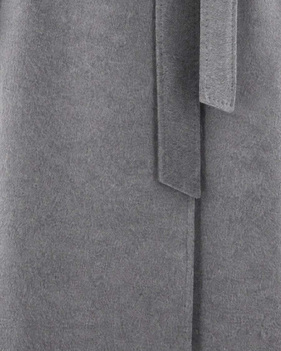 Max Mara Grigio Medio Melange Bcollag Double-Collar Wool Coat