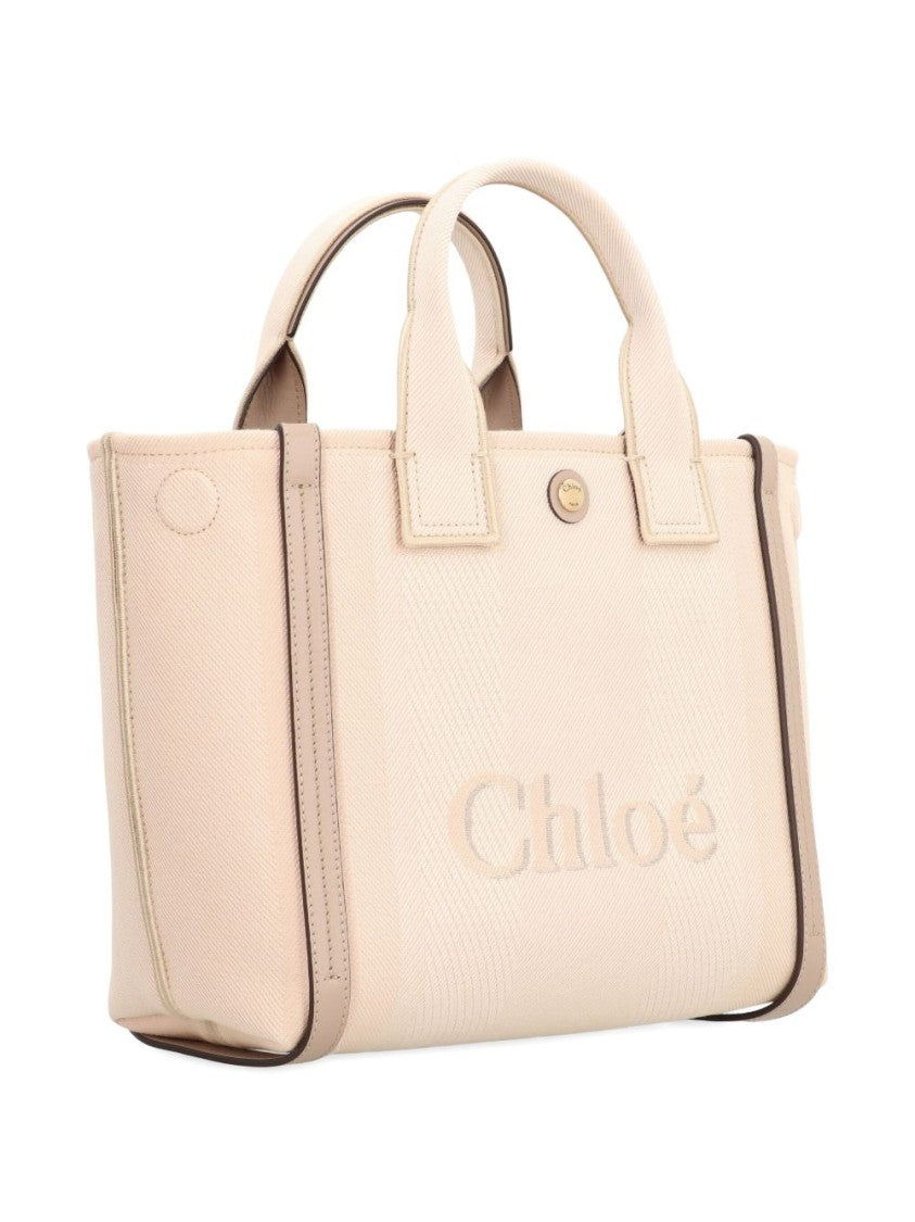 Chloé Structured Handbag With Textured Finish And Dual Handles