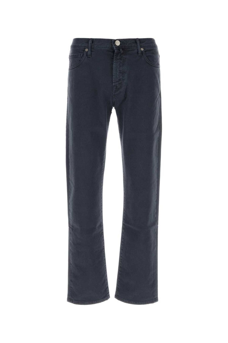 Incotex Navy Blue Stretch Denim Jeans
