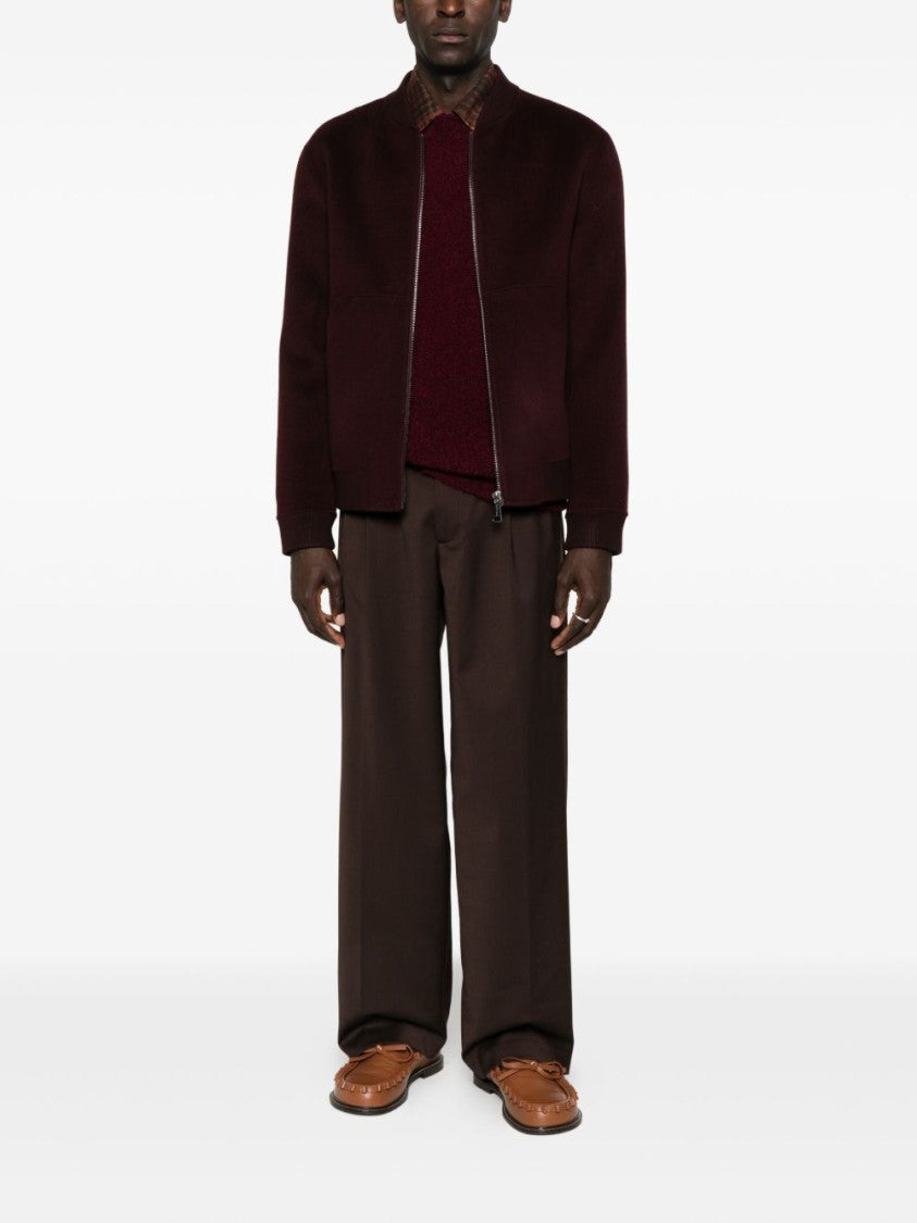 Amaranto Amaranto Purple Jacket With Ribbed Cuffs