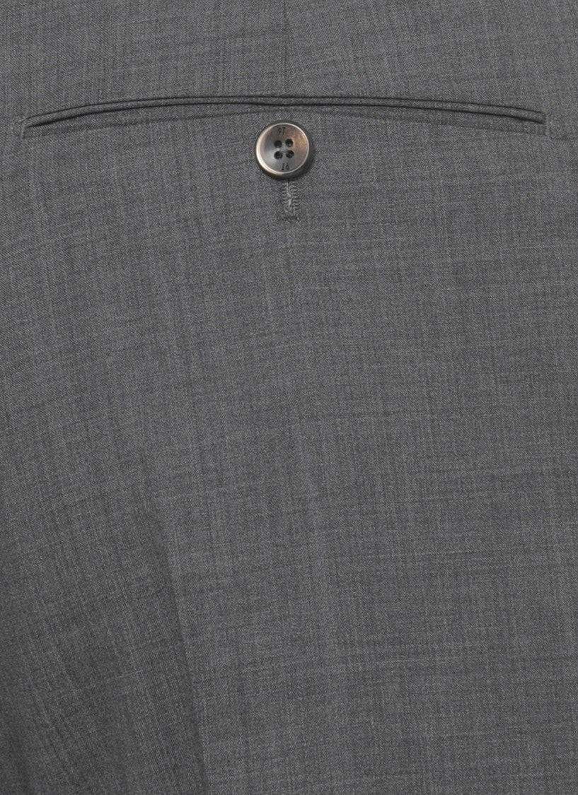 Pt Torino Dark Grey Zip Fastening Pants