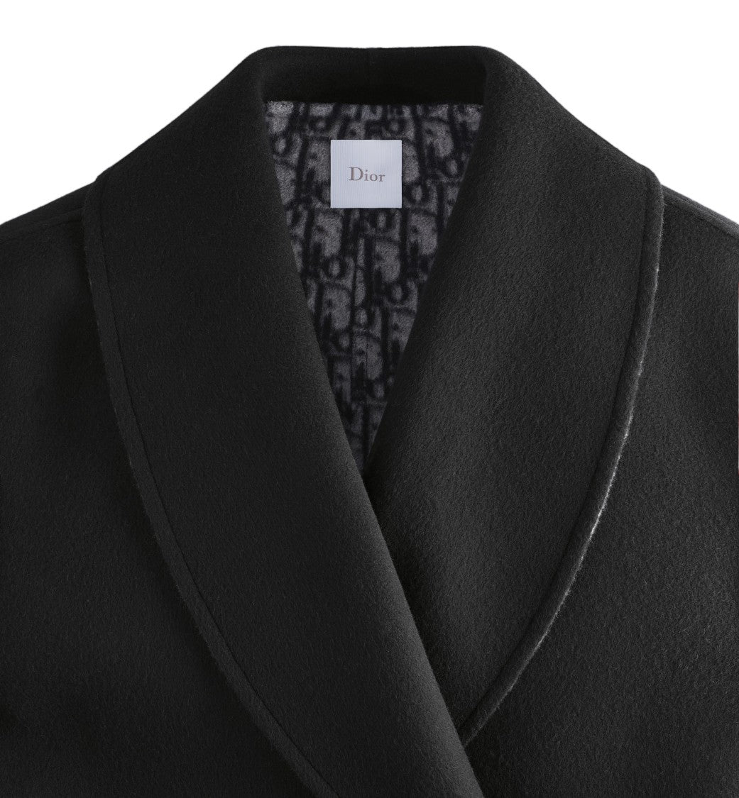 Christian Dior Long Shawl Collar Wrap Coat