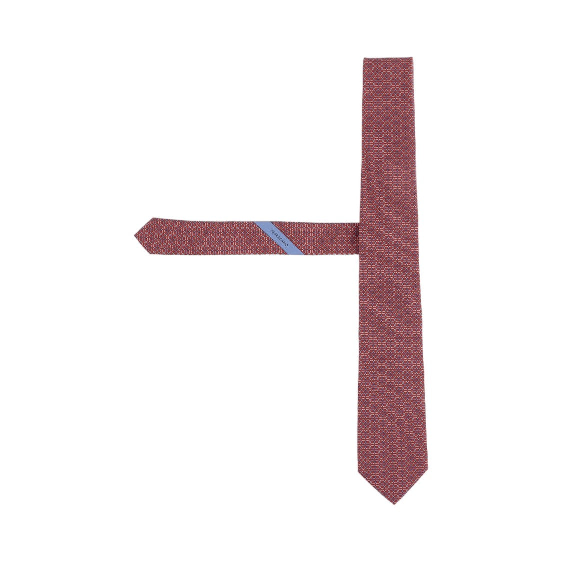Salvatore Ferragamo Red Patterned Silk Tie