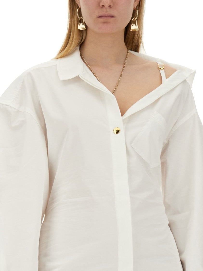 Jacquemus Slim Fit White Mini Dress