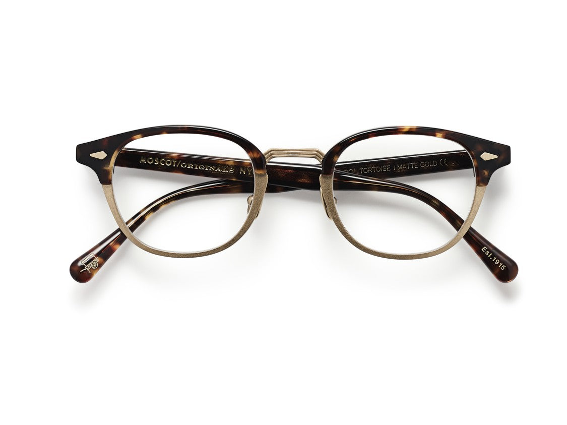 Moscot Tortoiseshell Or-Lmma-O Metal Eyeglasses