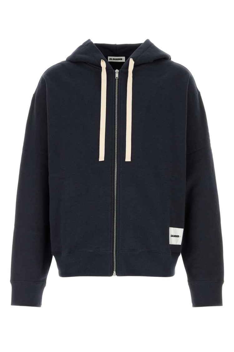 Jil Sander Dark Blue Cotton Sweatshirt