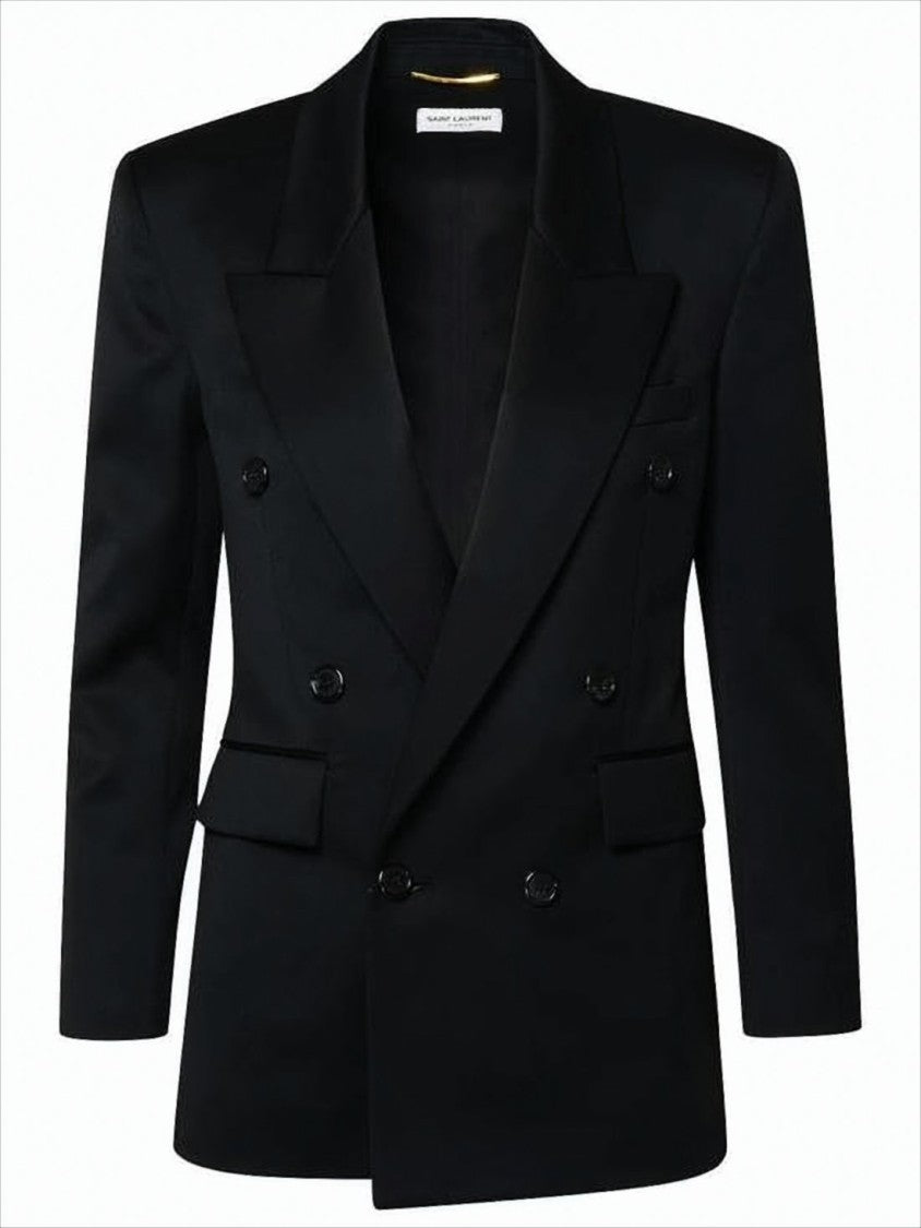 Saint Laurent Structured Double-Breasted Wool Blazer