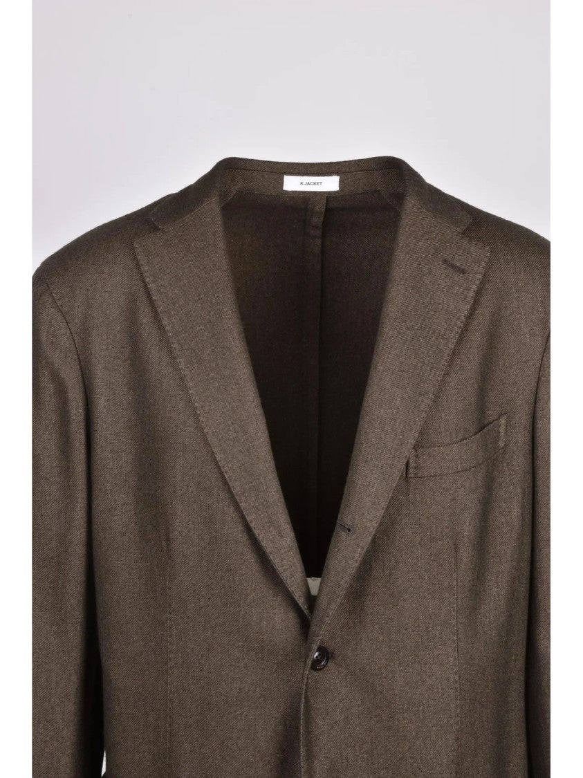 Boglioli Tailored Forest Green Blazer With Notch Lapel And Unlined Design