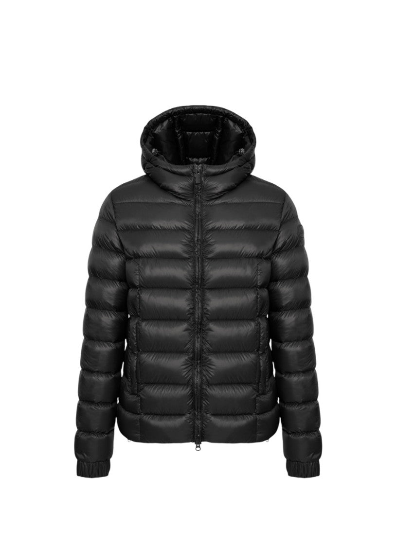 Colmar Originals Quilted Black Down Jacket With Fixed Hood