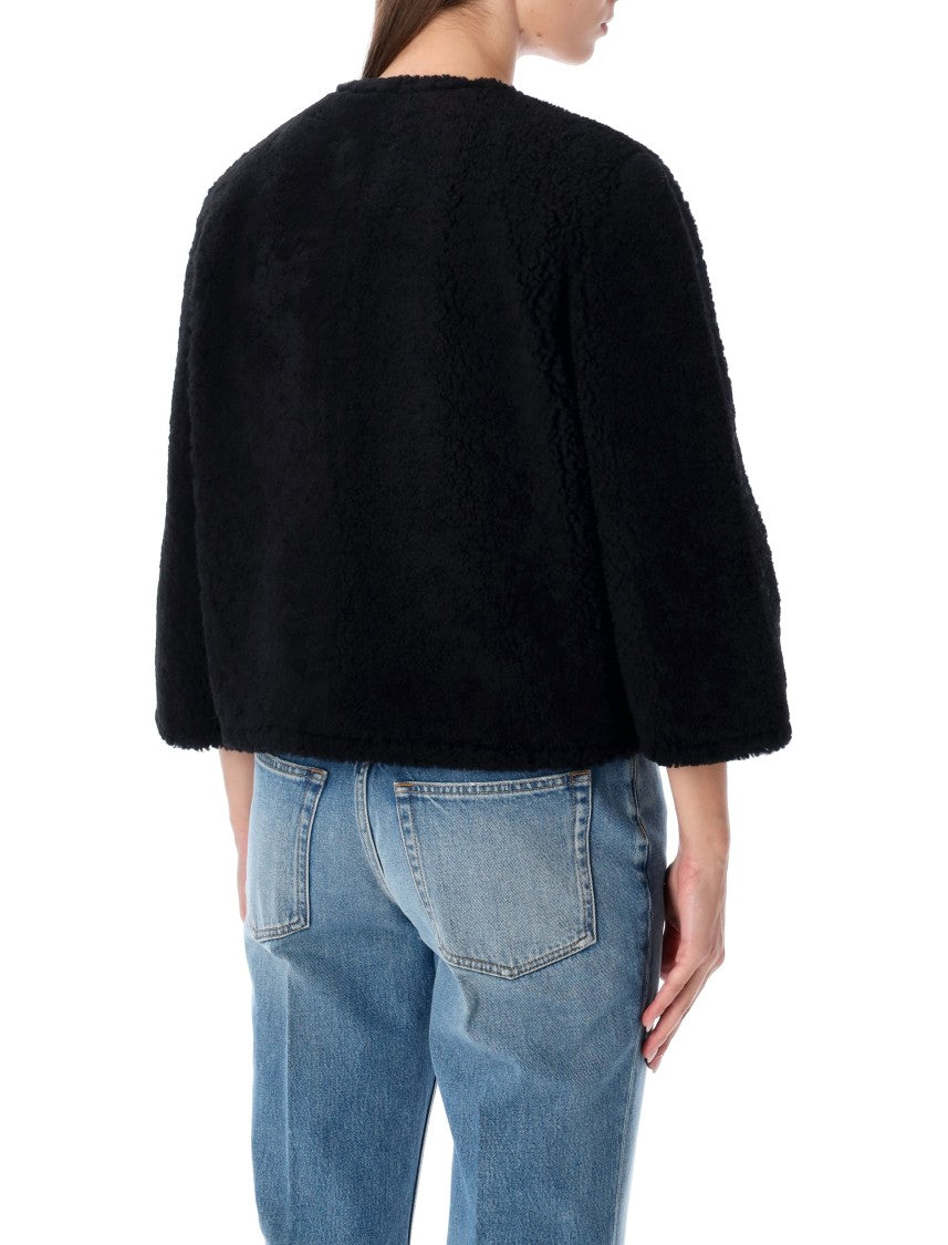 Gucci Shearling Jacket With Horsebit Details
