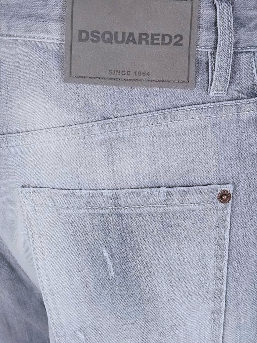 Dsquared2 Light Grey Distressed Denim Pants