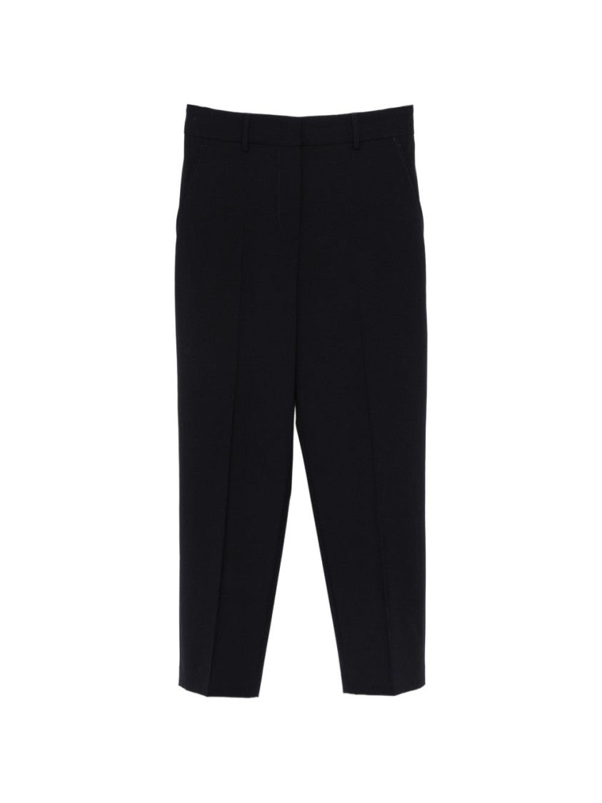 Seventy Sergio Tegon Tailored Black Trousers With Concealed Fastening